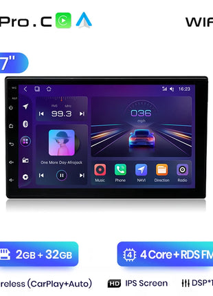 Junsun 7 9 10 inch Universal CarPlay Android Auto Car Radio For VW Fiat Renault Nissan Hyundai GPS Multimedia Autoradio Stereo