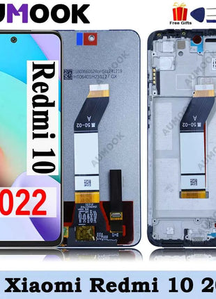 Display LCD per Xiaomi Redmi 10 Prime 2022 22011119TI, Schermo Touch per Redmi 10 2022 21121119SG, Assemblaggio Digitalizzatore Sostitutivo