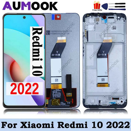 Display LCD per Xiaomi Redmi 10 Prime 2022 22011119TI, Schermo Touch per Redmi 10 2022 21121119SG, Assemblaggio Digitalizzatore Sostitutivo