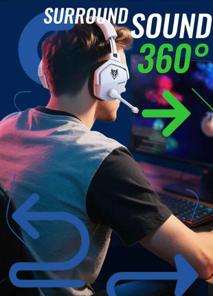NUBWO G06 Wireless Headsets Gamer with Charging Station for Headset and PS5 Controller Gaming Headphones Long Battery Life