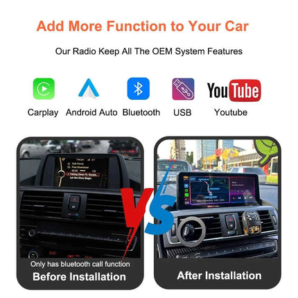 Bonroad 10.25" Wireless Carplay Android Auto Car Radio For BMW 1 2 3 4 Series F20 F21 F23 F30 F31 F32 F33 F34 F35 F36 2013-2017