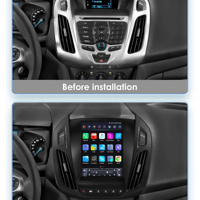 360Camera 9.7inch 2 DIN Android 13 Car Radio for FORD Transit /Tourneo Connect 2013-2018 Car Multimedia Stereo Carplay Autoradio