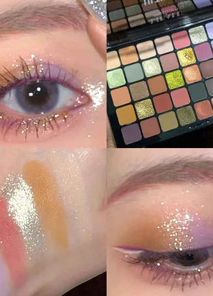 Shimmer Eyeshadow Palette 40 Colors Eye Shadows Matte Glitter Pigment Eye Shadows Wterproof Korean Eye Makeup Palette Cosmetics