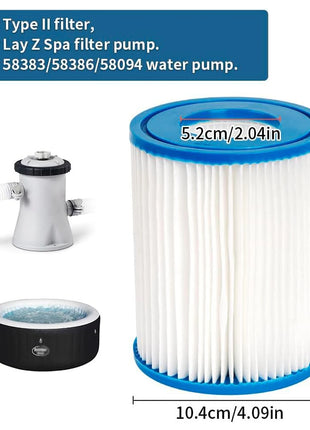 1 Pezzo Elemento Filtrante per Pompa Filtro Piscina per Bestway II VI Lay-Z-Spa Accessori per Sport Acquatici da Giardino