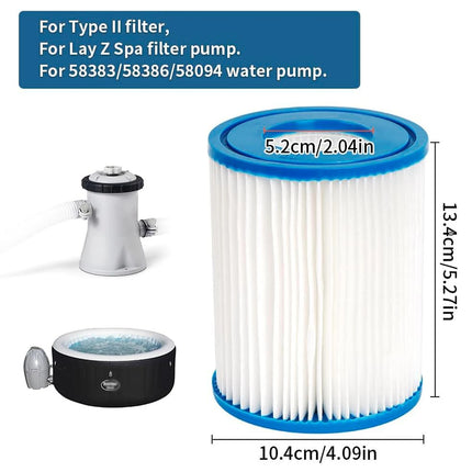 1 Pezzo Elemento Filtrante per Pompa Filtro Piscina per Bestway II VI Lay-Z-Spa Accessori per Sport Acquatici da Giardino