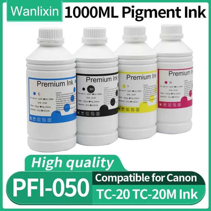 500ML / 1000ML PFI-050 Refill ink PFI050 pigment ink for Canon imagePROGRAF TC-20 TC-20M Printer Color (4 Colors available)
