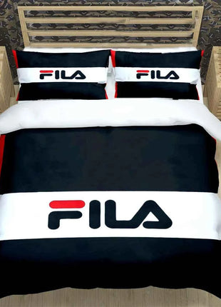 Hot Logo Print Bedding Sets Bed Supplies Set  Comforter Set  Teens Girls Cartoon Twin Single Kid  F-Fila Luxury Gift