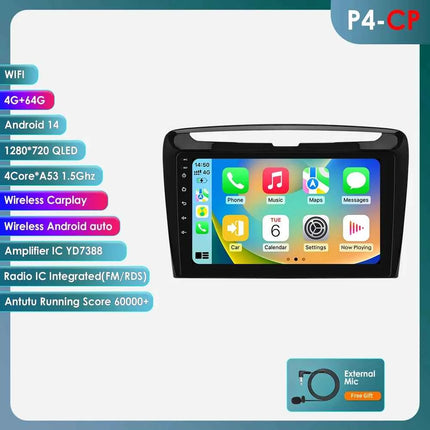 Hizpo 2Din Android 14 Car Multimedia Player for Lancia Ypsilon 2012 - 2020 GPS Carplay Autoradio 360Cam 4G AI Intelligent Screen