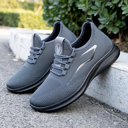 Scarpe da ginnastica in maglia da uomo leggere e traspiranti Scarpe da allenamento antiscivolo per la corsa di basket Scarpe sportive bianche nere Suola in PU