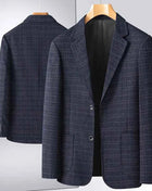 Blazer Uomo Slim Fit a Quadri - Stile British Cerimonia 2025