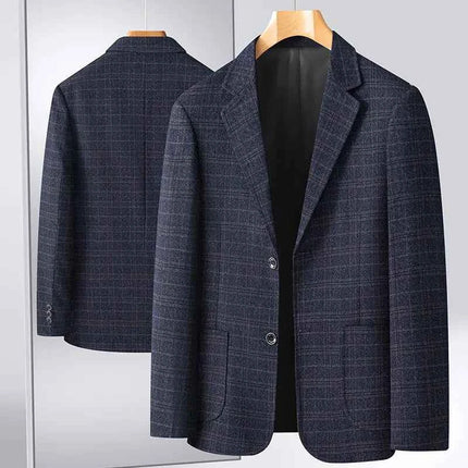 Blazer Uomo Slim Fit a Quadri - Stile British Cerimonia 2025