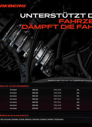 Frankberg 2x Molla per Telaio Assale Posteriore per Audi A4 8D5 B5 1.6L 1.8L 1.9L 2.4L 2.5L 2.6L 2.8L 1995-2001 QCS5039 996036 RC5248