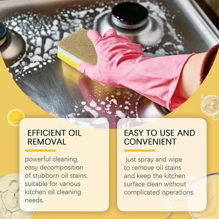 JAKEHOE Greasy Dirt Clean Spray Kitchen Powerful Remover Oil Multipurpose Dirt Degreaser Cleaning Agent Washing Home Use Cleaner