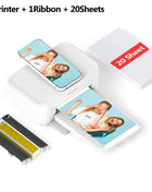 300dpi Color Photo Wifi 4x6 Inch Printer Portable Mni Mobile Pocket Wireless Print Maker Machine with Ribbon and Photo Papers