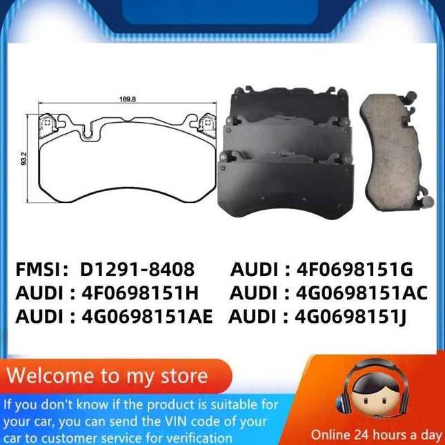 For Audi RS6 (C6/4F5 C7/4G5/4GD C6/4F2) RS7 (4GA/4GF) Front Brake Pads/Auto Parts -59078