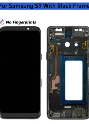 Display AMOLED per SAMSUNG Galaxy S9 G960 Display Touch Screen Digitizer Assembly G960F/DS OLED LCD con sostituzione del telaio