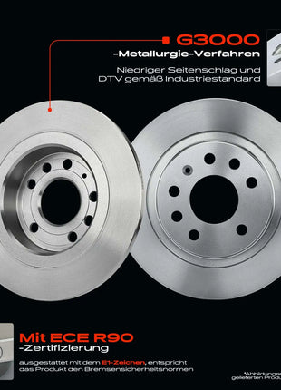 Dischi Freno Posteriori Frankberg 2x per Opel Signum Vectra C Caravan CC Saab 9-3 Cabriolet Kombi 9-3X 51799236 12762290