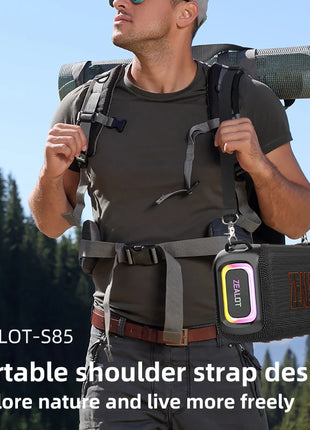 ZEALOT-S85 Altoparlante Bluetooth portatile 3D da 50 W con altoparlante con cinturino esterno impermeabile IPX6 a doppio diaframma