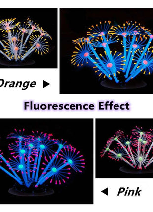 1Pc Silicone Glowing Artificial Fish Tank Aquarium Coral Plants Ornament Underwater Pets Decor Aquatic Pet Supplies Decoration