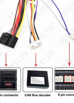 Adattatore per cablaggio Quadlock CAN Bus Box per auto Android Cavo connettore a 16 pin per VW Golf Mk5 MK6 Passat B6 B7 Leon Octavia 2