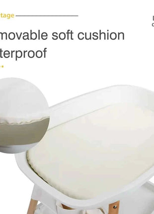 2 in 1 Baby Bath & Installation Safety Wooden Children Infant Diaper Changing Table with Free Changing Pad Included