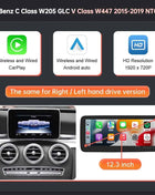 Linux Multimedia Screen Wireless CarPlay Android Auto for Mercedes-Benz W205 W176 GLC A C V Class W447 CLA GLA 2015-2018 NTG5.0