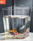 PET Aquarium Box Plastics Ultra-white Organic Glass Explosion-proof Fish Tank Tabletop Small Ecological Water Tank