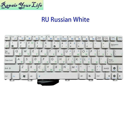 US English RU Russian Keyboard For ASUS EPC Eee PC 1025 1025CE X101CH 1015PX 1015BX 1015CX 0KNB0-0115US00 Notebook Teclado Parts