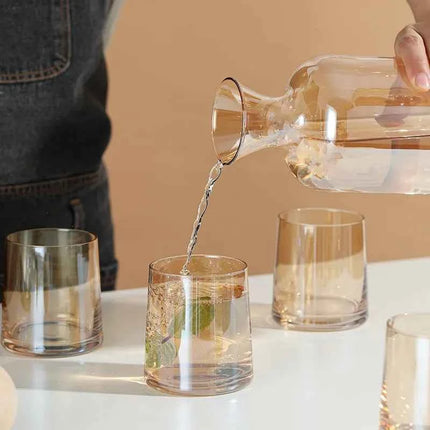 High Aesthetic Glass Cup Set for Home Juice Whiskey Tumbler Hotel Motel Bulk Wholesale Multi Purpose Drinking Water Tumblers