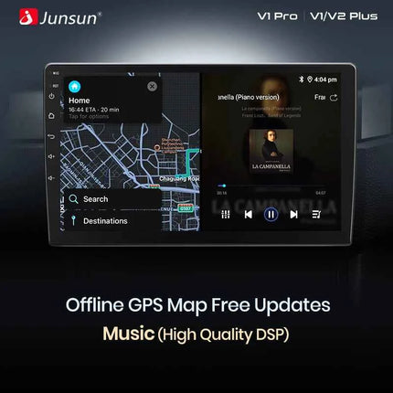 Junsun V1 Plus For Peugeot 107 Toyota Aygo Citroen C1 2005 - 2014 Car Radio wireless CarPlay Android Auto No 2 din 2din DVD
