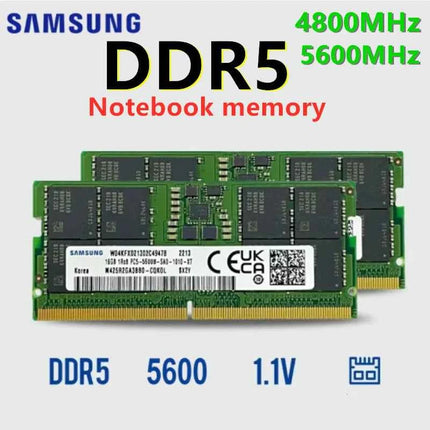 SAMSUNG DDR5 Laptop Memory 8GB 16GB 4800MHZ 5600MHZ 1.1V DDR5 262-Pin SO-DIMM RAM