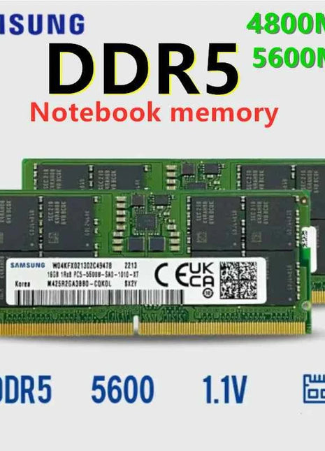 SAMSUNG DDR5 Laptop Memory 8GB 16GB 4800MHZ 5600MHZ 1.1V DDR5 262-Pin SO-DIMM RAM