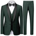 Abito Uomo 3 Pezzi Nero Slim Fit - Giacca, Pantalone e Gilet Cerimonia
