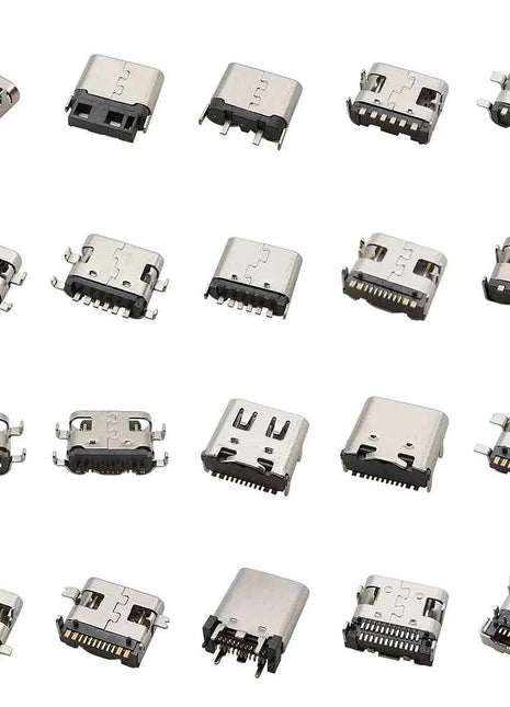 10 pz Connettore USB Tipo C Femmina Martinetti 2/6/16/24Pin SMD SMT Tipo-C Presa Porta di Ricarica Per PCB Saldatura Adattatore di Riparazione FAI DA TE