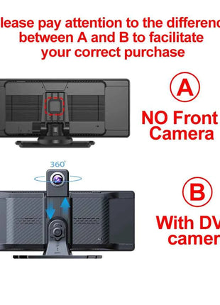 Universal 10.26" Car Intelligent 4K 360° Rotatio Car DVR Dash Cam Wireless CarPlay & Android Auto Bluetooth WIFI Rear Reversing