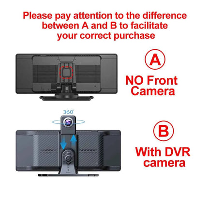 Universal 10.26" Car Intelligent 4K 360° Rotatio Car DVR Dash Cam Wireless CarPlay & Android Auto Bluetooth WIFI Rear Reversing