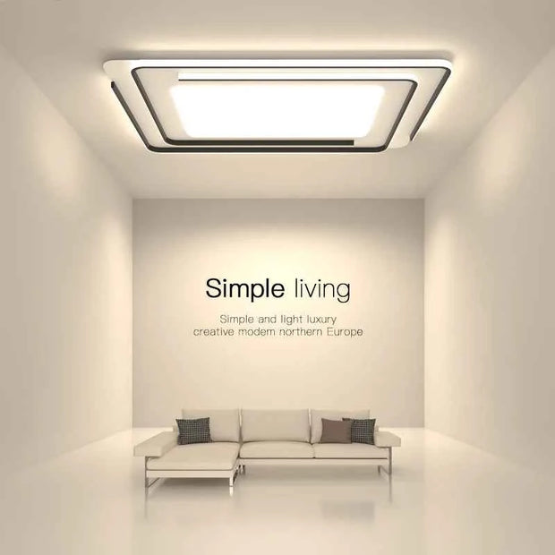 Decorazione domestica moderna Luci del soggiorno con telecomando Lampada da soffitto a LED per camera da letto Lampadario per sala da pranzo per studio nordico per bambini