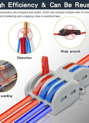 1 In Multiple Out Push-in Electrical Wire Connector Terminal Block Universal Fast Wiring Cable Connectors For Cable Connection