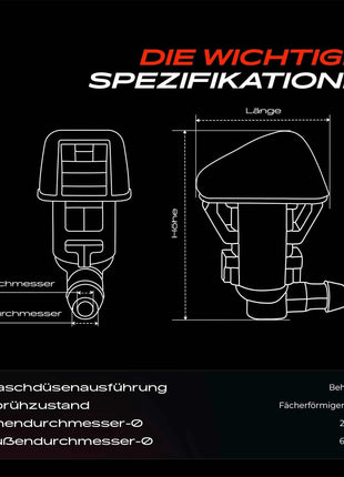 Frankberg 2x Ugello lavavetri riscaldato anteriore sinistro destro per BMW E60 528i 535i 525i 61667046060 61667054993