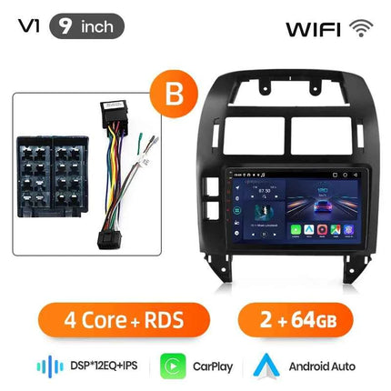 Junsun AI Voice Wireless CarPlay Android Auto Radio for Volkswagen Polo Mk4 IV 2001-2009 Car Multimedia GPS BT FM 2din autoradio