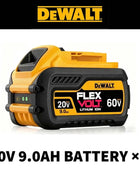 100% Authentic Dewalt 18V/20V 6.0Ah Li-Ion Replacement Battery for Power Tools, Compatible with DCB200 DCB202 DCB205 DCB206 DCB209