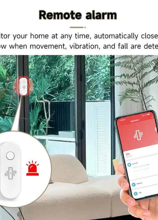 Tuya WiFi Vibration Sensor White Black Door Window Glass Broken Detector Home Security Anti-theft Smart Life APP Real-Time Alert