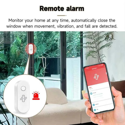 Tuya WiFi Vibration Sensor White Black Door Window Glass Broken Detector Home Security Anti-theft Smart Life APP Real-Time Alert