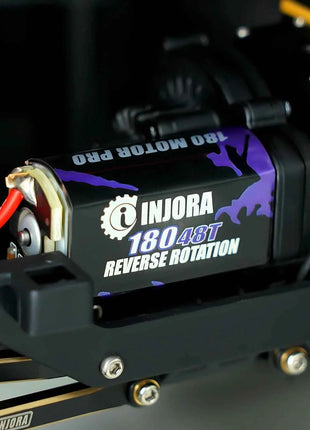 INJORA 180 Brushed Motor 48T with Stainless Steel Pinion for 1/18 1/24 FMS FCX18 FCX24 Upgrade (INM14)