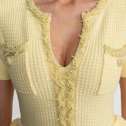 Completo gonna da donna 2026 nuovo, scollo quadrato, tinta unita, gonne aderenti, maniche corte, elegante per feste, outfit casual
