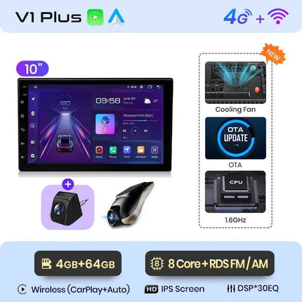 Junsun Qualcomm 8-Core 360 View Camera Universal Stereo 7" 9" 10" Car Radio CarPlay Android Auto Multimedia Player GPS DSP WiFi