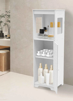 Bathroom Storage Cabinet White PVC Cupboard Shelf 28*25*90cm Tissue Storage Rack Organizer Bathroom Toilet Furniture