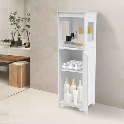 Bathroom Storage Cabinet White PVC Cupboard Shelf 28*25*90cm Tissue Storage Rack Organizer Bathroom Toilet Furniture