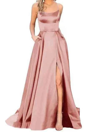 Nuovo per le donne Abito elegante Moda estiva Festa notturna Formale Abito da sera lungo con spalline Abiti da sposa eleganti