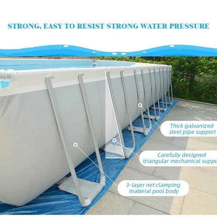 Piscina Rettangolare Intex 26374 Ultra XTR con Telaio in Acciaio, 32 Piedi, Grande Piscina Resistente per Esterni, Giardino, Famiglia